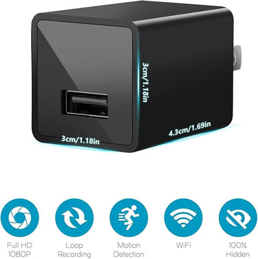 OVOC01 Wireless 1080P Spy Hidden Camera USB Charger Main function