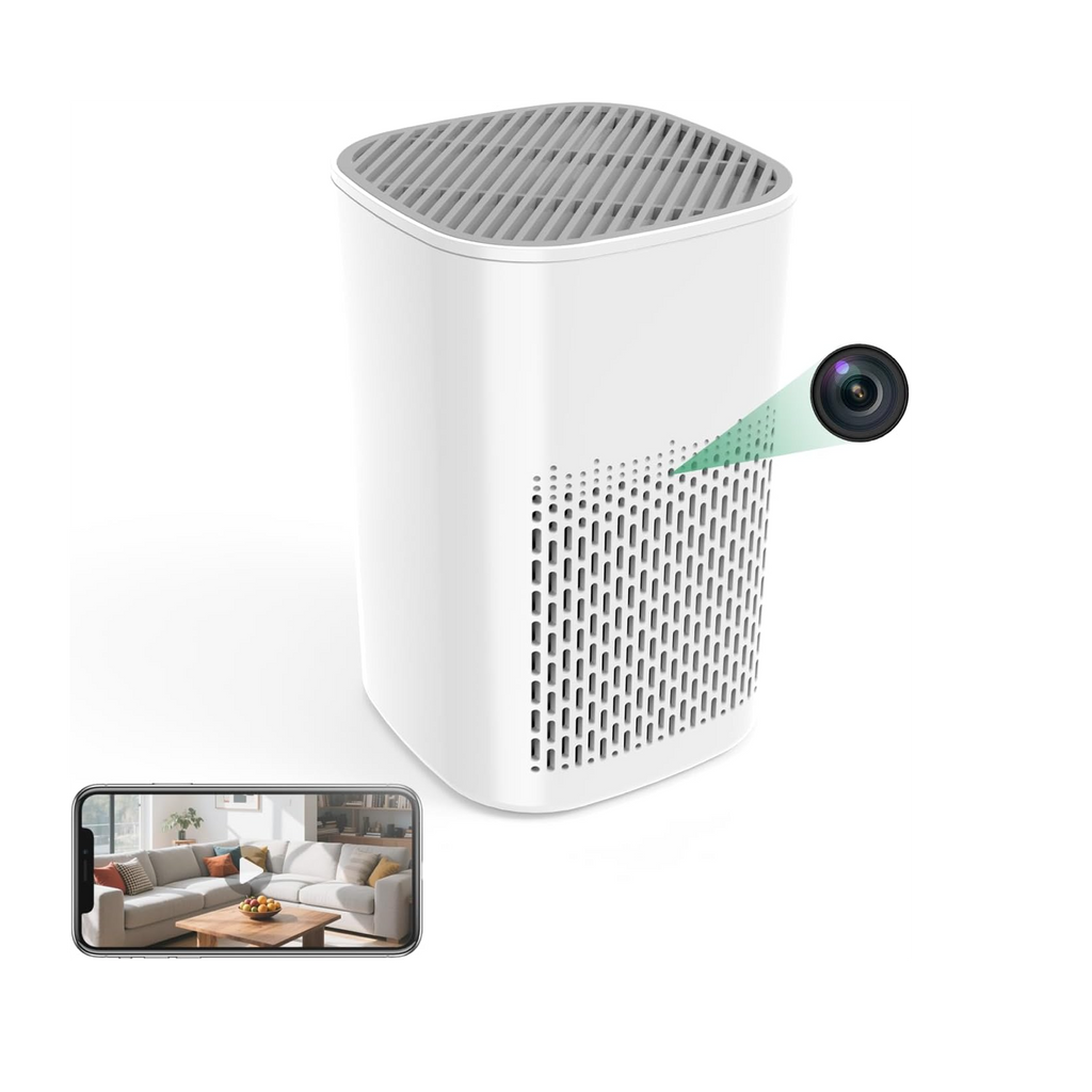 OVO-AP1: 2K Hidden Spy Air Purifier Camera | Dual-Band WiFi & 3000mAh Battery
